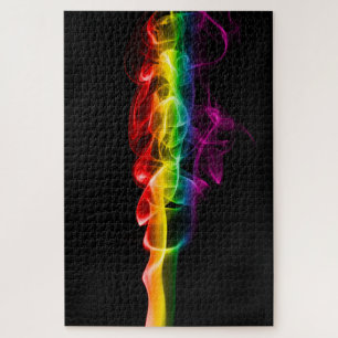 SlipperyJoes Wolke aus Regenbogen-Energiedampf fin Puzzle