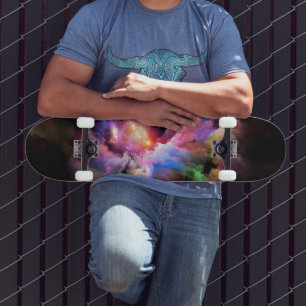 SlipperyJoe's Wolkenkunstwerk abstrakt lebendig su Skateboard