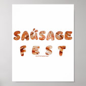 SlipperyJoe's Wurstfest-Wörter langen Fleischsaft Poster (Vorne)