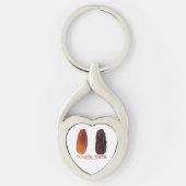 SlipperyJoe's zwei Daten mit zerknitterten Pflaume Schlüsselanhänger (Vorderseite)