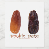 SlipperyJoe's zwei Daten mit zerknitterten Pflaume Weinetikett (Einzelnes Label)