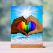 SlipperyJoe's zwei gehorchte Hände männlich h Acrylschild (Neutral)