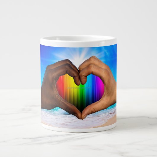 SlipperyJoe's zwei gehorchte Hände männlich h Jumbo-Tasse (Vorderseite)