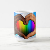SlipperyJoe's zwei gehorchte Hände männlich h Kaffeetasse (Mittel)