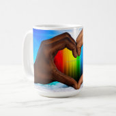 SlipperyJoe's zwei gehorchte Hände männlich h Kaffeetasse (Vorderseite Links)