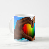 SlipperyJoe's zwei gehorchte Hände männlich h Kaffeetasse (Vorderseite Links)