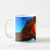 SlipperyJoe's zwei gehorchte Hände männlich h Kaffeetasse (Links)