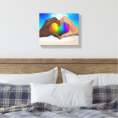 SlipperyJoe's zwei gehorchte Hände männlich h Leinwanddruck (Insitu (Schlafzimmer))