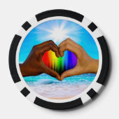 SlipperyJoe's zwei gehorchte Hände männlich h Pokerchips (Rückseite)