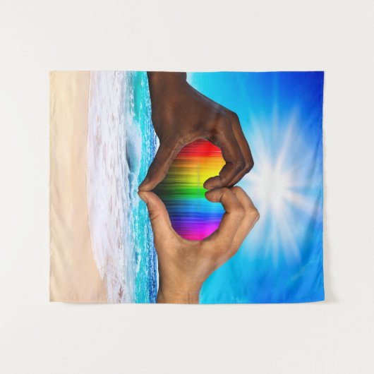 SlipperyJoe's zwei gehorchte Hände männlich h Wandteppich (Vorderseite (Horizontal))