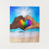 SlipperyJoe's zwei gehorchte Hände männlich h Wandteppich (Vorderseite)