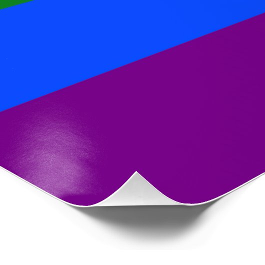 SlipperyJoe's Zwei-Geist-Pride-Flag-Schwulengesche Poster (Ecke)