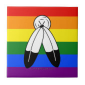 SlipperyJoe's Zwei-Geist-Pride-Flag-Zeremonial LGB Fliese (Vorderseite)