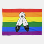 SlipperyJoe's Zwei-Geist-Pride-Flag-Zeremonial LGB Geschirrtuch (Horizontal)