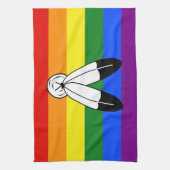 SlipperyJoe's Zwei-Geist-Pride-Flag-Zeremonial LGB Geschirrtuch (Vertikal)