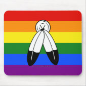 SlipperyJoe's Zwei-Geist-Pride-Flag-Zeremonial LGB Mousepad (Vorne)