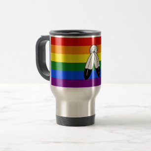 SlipperyJoe's Zwei-Geist-Pride-Flag-Zeremonial LGB Reisebecher