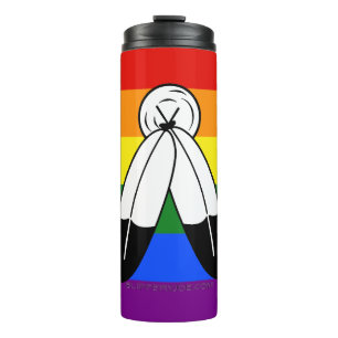 SlipperyJoe's Zwei-Geist-Pride-Flag-Zeremonial LGB Thermosbecher
