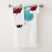 SlipperyJoe's zwei schwule Männer Liebe Cartoon Ba Badhandtuch Set (Insitu)