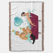 SlipperyJoe's zwei schwule Männer Liebe Cartoon Ba Decke (Vorderseite Vertikal)