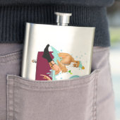 SlipperyJoe's zwei schwule Männer Liebe Cartoon Ba Flachmann (Beispiel)