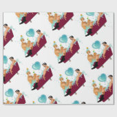 SlipperyJoe's zwei schwule Männer Liebe Cartoon Ba Geschenkpapier (Flach)