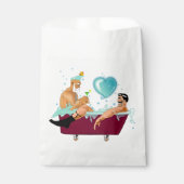 SlipperyJoe's zwei schwule Männer Liebe Cartoon Ba Geschenktütchen (Vorderseite)