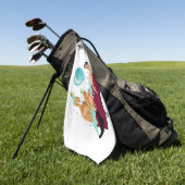 SlipperyJoe's zwei schwule Männer Liebe Cartoon Ba Golfhandtuch (Gras)