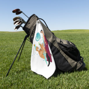 SlipperyJoe's zwei schwule Männer Liebe Cartoon Ba Golfhandtuch