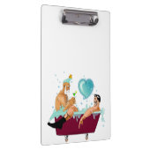 SlipperyJoe's zwei schwule Männer Liebe Cartoon Ba Klemmbrett (Rechts)