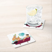 SlipperyJoe's zwei schwule Männer Liebe Cartoon Ba Rechteckiger Pappuntersetzer (Vor Ort)