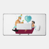 SlipperyJoe's zwei schwule Männer Liebe Cartoon Ba Schreibtischunterlage (Tastatur & Maus)
