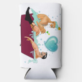 SlipperyJoe's zwei schwule Männer Liebe Cartoon Ba Selters Dosenkühler (Vorderseite)