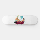 SlipperyJoe's zwei schwule Männer Liebe Cartoon Ba Skateboard (Horizontal)