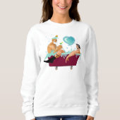 SlipperyJoe's zwei schwule Männer Liebe Cartoon Ba Sweatshirt (Vorderseite)