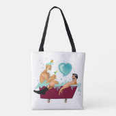 SlipperyJoe's zwei schwule Männer Liebe Cartoon Ba Tasche (Rückseite)