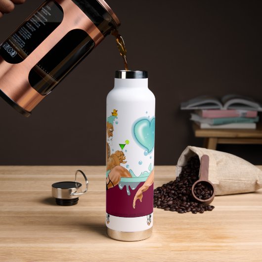 SlipperyJoe's zwei schwule Männer Liebe Cartoon Ba Trinkflasche (Kaffee)