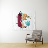 SlipperyJoe's zwei schwule Männer Liebe Cartoon Ba Wandteppich (Beispiel (Horizontal))