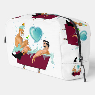 SlipperyJoe's zwei schwule Männer Liebe Cartoon Ba Waschbeutel