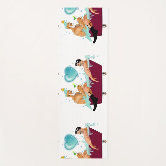 SlipperyJoe's zwei schwule Männer Liebe Cartoon Ba Yogamatte (Vorderseite)