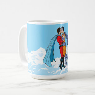 Slipperyjoe's zwei Superhelden küssen Charaktere f Kaffeetasse