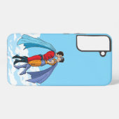 SlipperyJoe's zwei Superhelden küssen Flugwagen Samsung Galaxy Hülle (Rückseite (Horizontal))