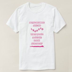 SLITHER, Weiße rosa sarkastische Schlange Unisex H T-Shirt