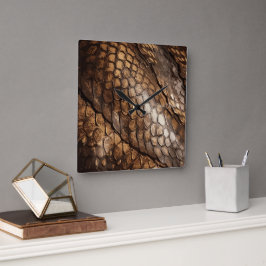 Slithering Chic Quadratische Wanduhr