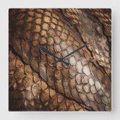 Slithering Chic Quadratische Wanduhr (Vorderseite)