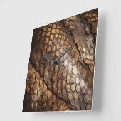 Slithering Chic Quadratische Wanduhr (Winkel)