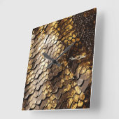 Slithering Chic Quadratische Wanduhr (Winkel)