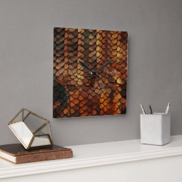 Slithering Chic Quadratische Wanduhr