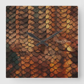 Slithering Chic Quadratische Wanduhr (Vorderseite)