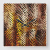 Slithering Chic Quadratische Wanduhr (Vorderseite)